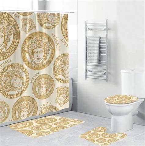 versace bathroom design|versace shower curtain set.